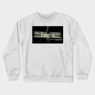 Foothill Boulevard, San Dimas, California by Mistah Wilson Crewneck Sweatshirt